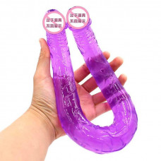 Двосторонній фалоімітатор Double Dong 31,5*3,5 см Бузковий — Keks-Hub