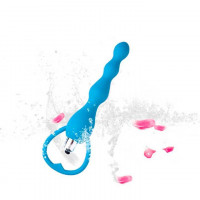 Анальная пробка с вибрацией Голубая 17*1,7*2,2*3см