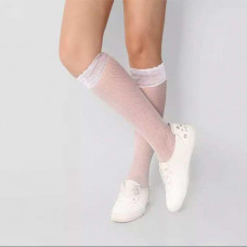 Довгі гольфи в сітку Білий XS/S/М Еротична білизна — Keks-Hub