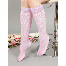 Довгі гольфи в сітку Рожеві XS/S - Еротична білизна — Keks-Hub