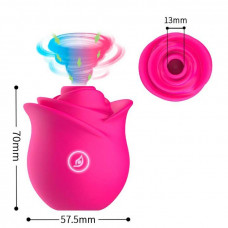 Клиторальный вакуумный стимулятор Вуманайзер Роза USB, розовый — Keks-Hub