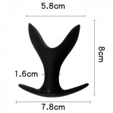 Анальна пробка-розширювач - Чорний - 2,5-5,8*8 см - Анальні іграшки