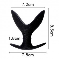 Анальна пробка-розширювач Чорна 3-7,2х8,5 см — Keks-Hub