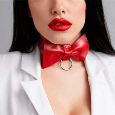 Сексуальний чокер з бантом - Червоний - Садо-мазо