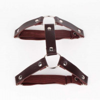 Гартер на одну ногу - Коричневый – Садо-мазо