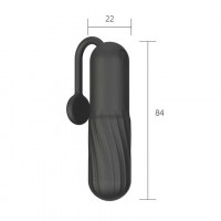 Водонепроницаемая вибропуля с хвостиком, 10 режимов, USB, Чёрная