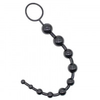 Анальные бусы - Черный - 31*0,9 - 2,6 см – Анальные игрушки