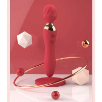Двосторонній вібратор Night stories USB - Червоний - Вібратори
