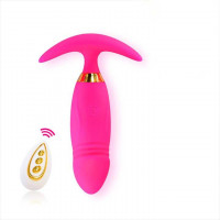 Анальная пробка с головкой Svakom Primo Wine с вибрацией Д/У USB Розовый 10*2,8 см