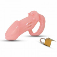 Пояс верности CB-6000 пластиковый, розовый с замком