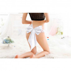 Сексуальні трусики з бантом - Білий - S/M - Еротична білизна