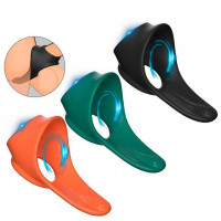 Эрекционное кольцо двойное со стимуляцией промежности, Черное