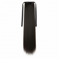 Шиньйон накладний хвіст на стрічці Didaka пряме волосся - 50 см - Темно-коричневий