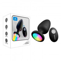 Світна анальна пробка з вібрацією 10X Light Up Rechargeable Anal Plug - 9,8*4,4 см - Анальні іграшки