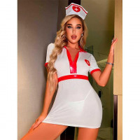 Костюм медсестрички жіночий для дорослих рольових ігор S-M Білий