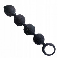 Анальні намисто Langsha - Чорний - 15*2,2 см — Анальні іграшки