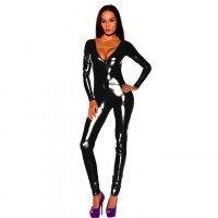 Латексний комбінезон з відкритим декольте S/M