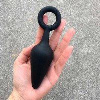 Анальна пробка силіконова Velvet Ring з кільцем 15,5*4,3 см