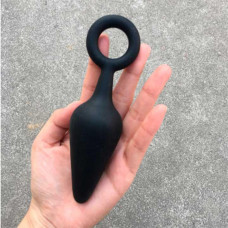 Анальна пробка силіконова Velvet Ring з кільцем 15,5*4,3 см — Keks-Hub