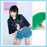 Накладне пасмо волосся на шпильках 60 см Зелений