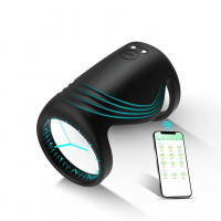 Смарт насадка на пенис с вибрацией Black Velvets Sleeve черный