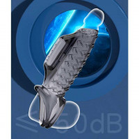 Насадка на пенис и мошонку с вибрацией Choke Ring графит