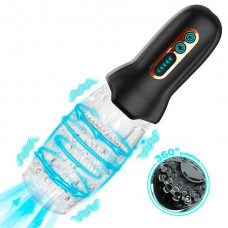 Автоматичний мастурбатор із ротацією Warrior 360 — 10 режимів вібрації, 5 режимів ротації