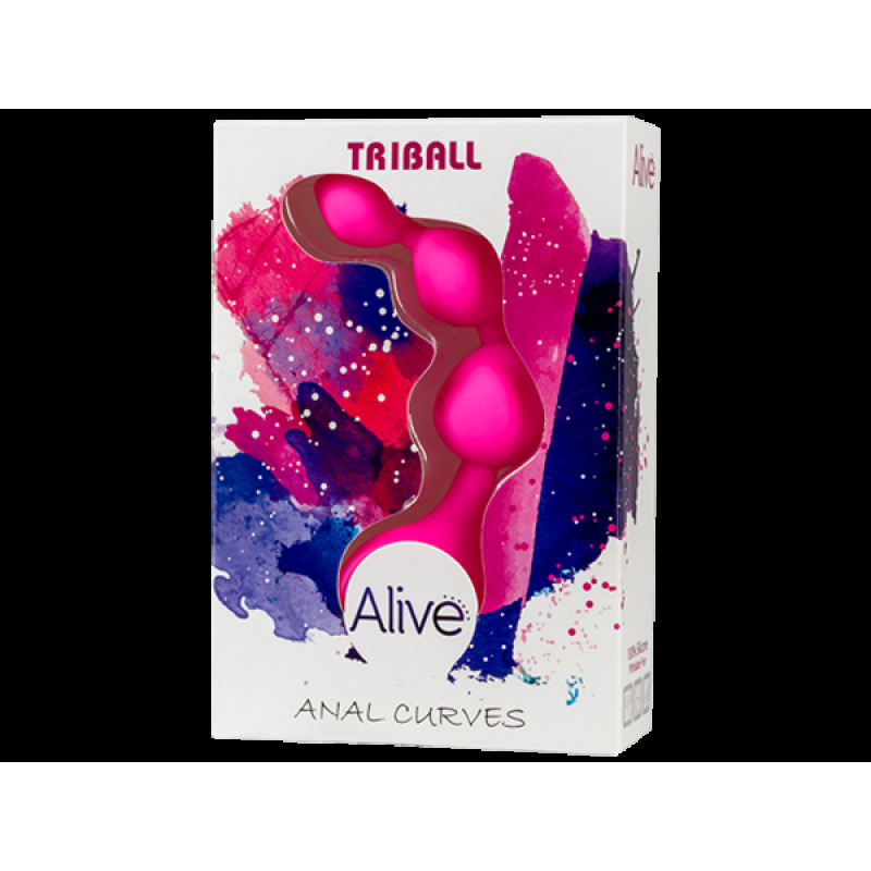Упаковка анальних кульок Alive Triball Pink, рожевий колір, компактний розмір