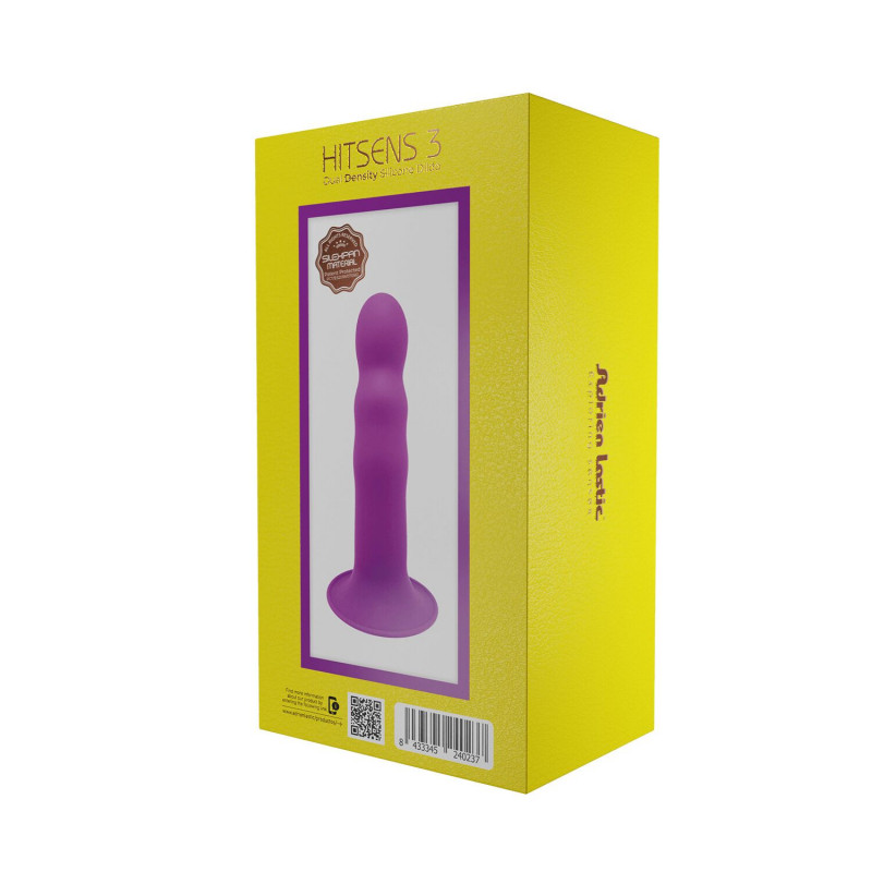 Детальний вид на присоску та основу ділдо Adrien Lastic Hitsens 3 Purple