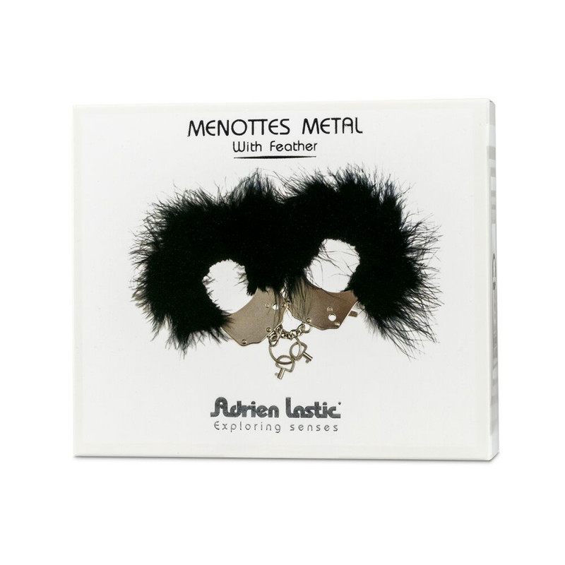 Детальний вигляд білої пухнастої обробки наручників Adrien Lastic Handcuffs White, демонструє її м'якість та якість