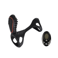 Вібронасадка на член Adrien Lastic Gladiator з LRS пультом, 2 мотори, для стимуляції клітора та точки G