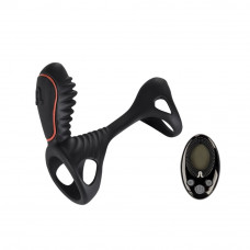 Вібронасадка на член Adrien Lastic Gladiator з LRS пультом, 2 мотори, для стимуляції клітора та точки G