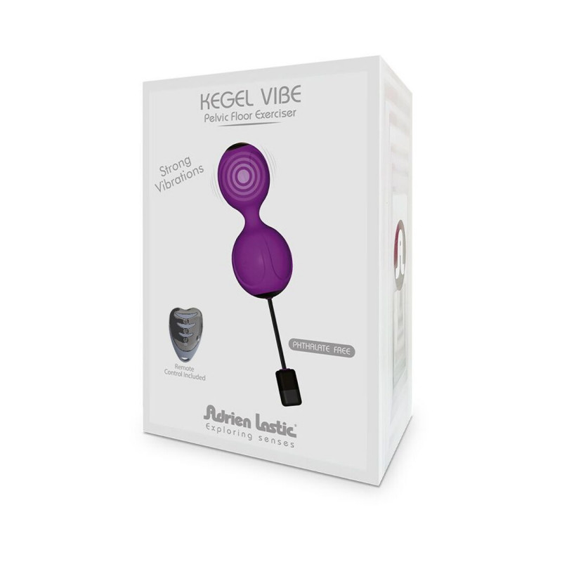 Вагінальні кульки Adrien Lastic Kegel Vibe Purple в контексті використання, з акцентом на комфорт