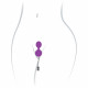 Детальне фото вагінальних кульок Adrien Lastic Kegel Vibe Purple, що демонструє їх форму та розмір