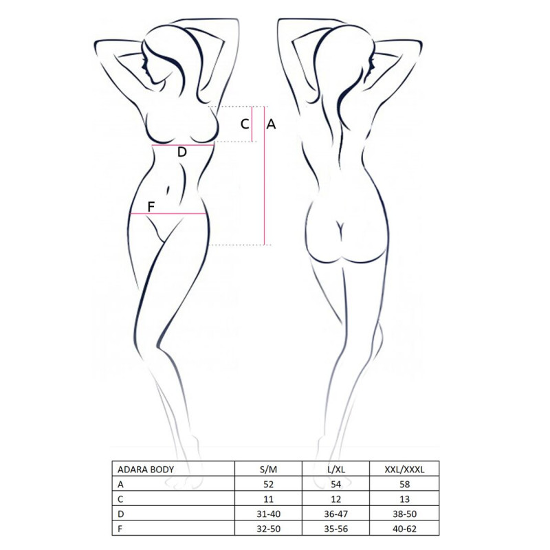 Червоне боді монокіні Passion ADARA BODY XXL/XXXL – текстура тканини та якісне виконання