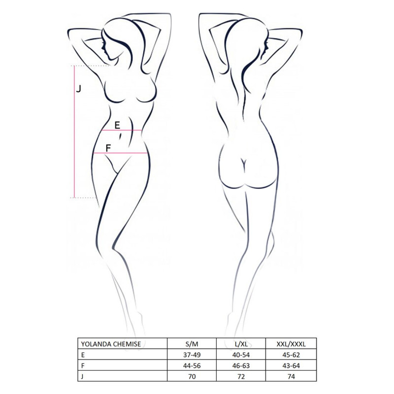 Текстура прозорої тканини рожевої сорочки Passion Yolanda Chemise L/XL: легкість та шовковистість