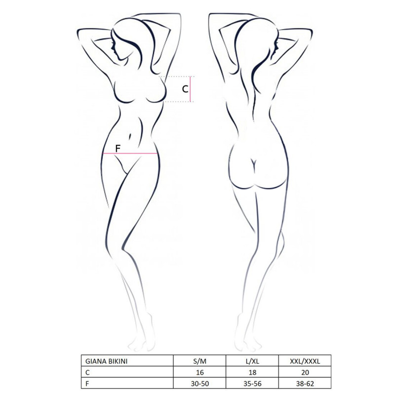 Упаковка білизни Passion GIANA BIKINI L/XL white