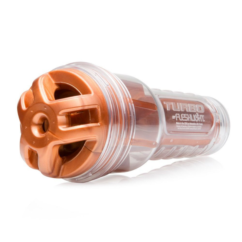 Мастурбатор Fleshlight Turbo Ignition Copper – вид збоку, розкриває форму