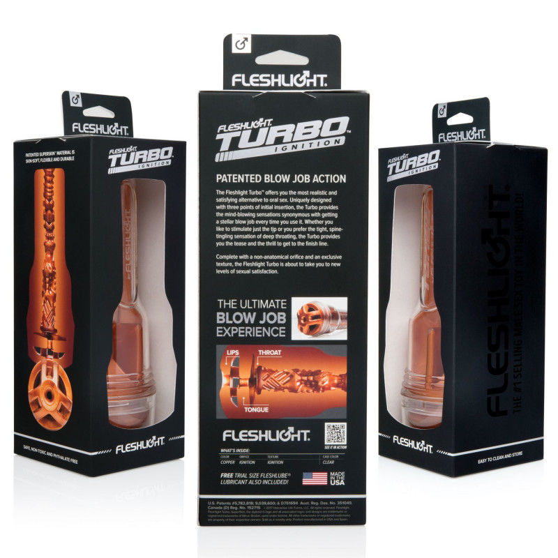 Упаковка мастурбатора Fleshlight Turbo Ignition Copper