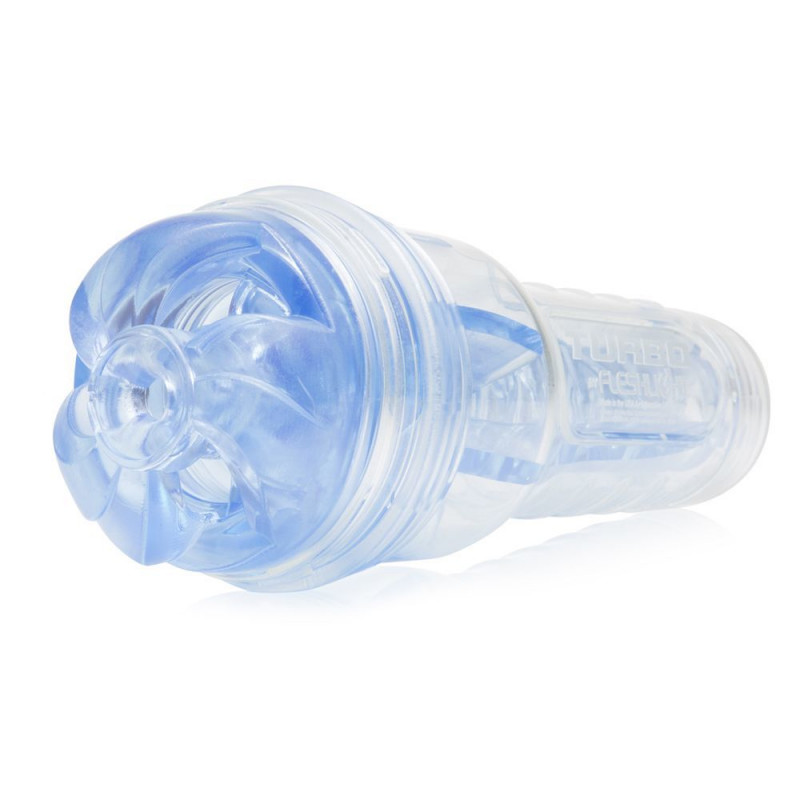 Мастурбатор Fleshlight Turbo Thrust Blue Ice вид сбоку, демонстрация формы