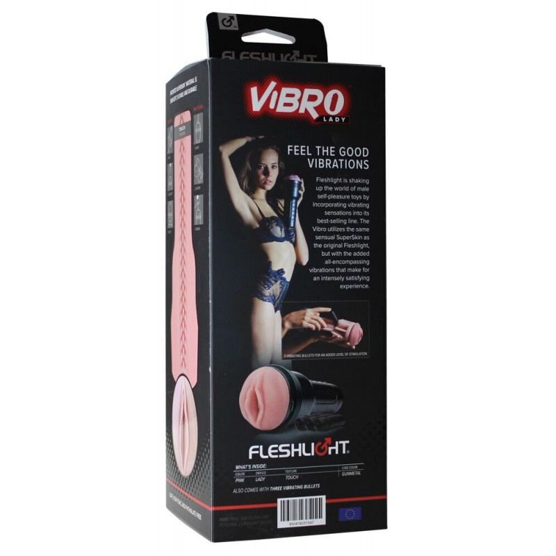 Мастурбатор Fleshlight Vibro Pink Lady Touch в повний зріст, загальний вигляд
