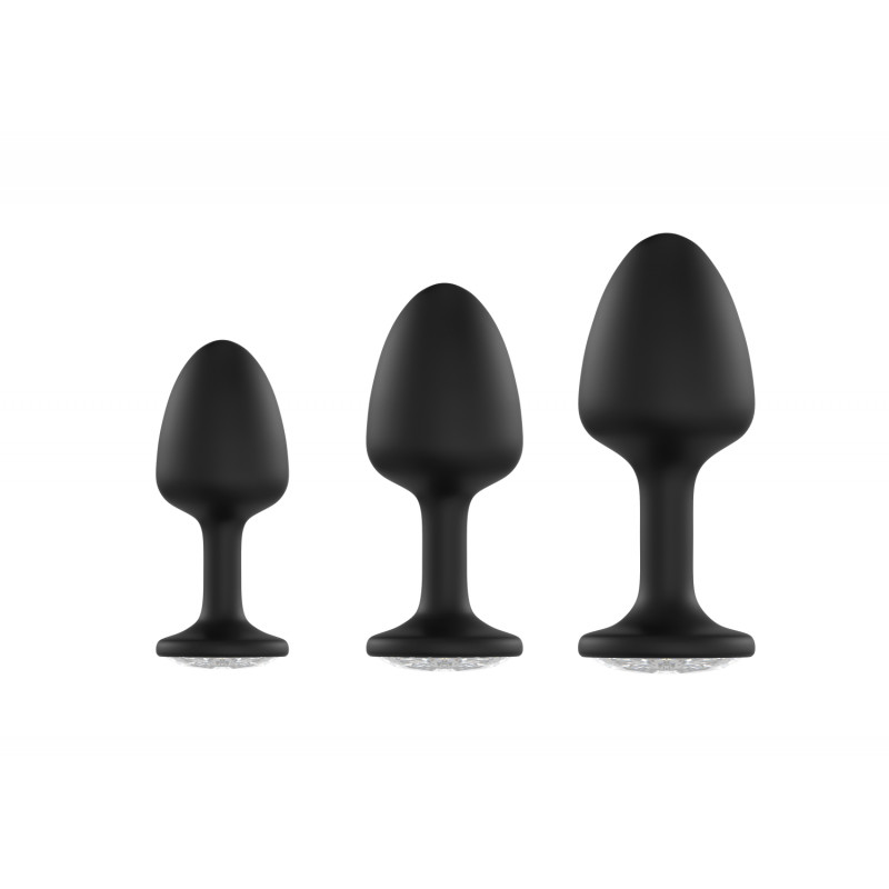 Анальна пробка Dorcel Geisha Plug Diamond XL з кулькою, вібрації, вид збоку, демонструє витончену форму