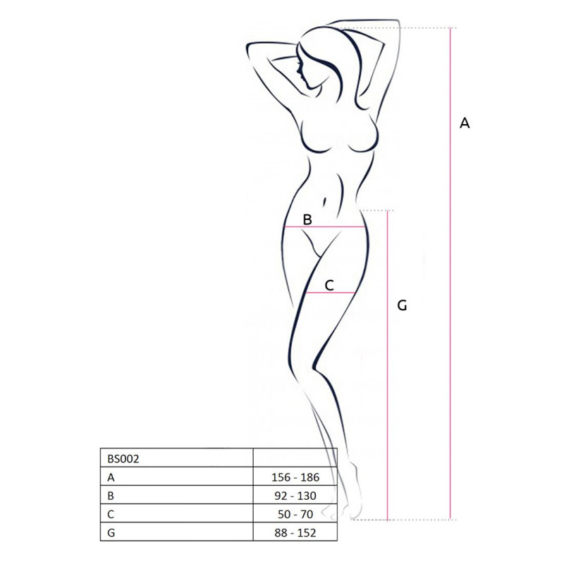 Упаковка бодістокінгу Passion BS002 white, білий, бренд Passion