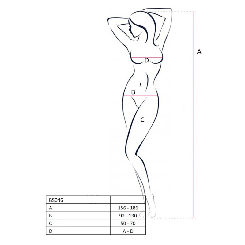 Імітація панчох у бодістокінгу Passion BS046 white: вишукана деталь