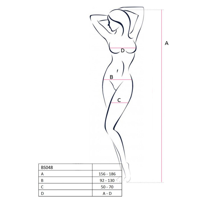 Бодістокінг Passion BS048 black: елегантний дизайн імітації колготок та відкритого топа