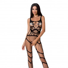 Бодістокінг Passion BS058 black, комбінезон, повітряний — Keks-Hub