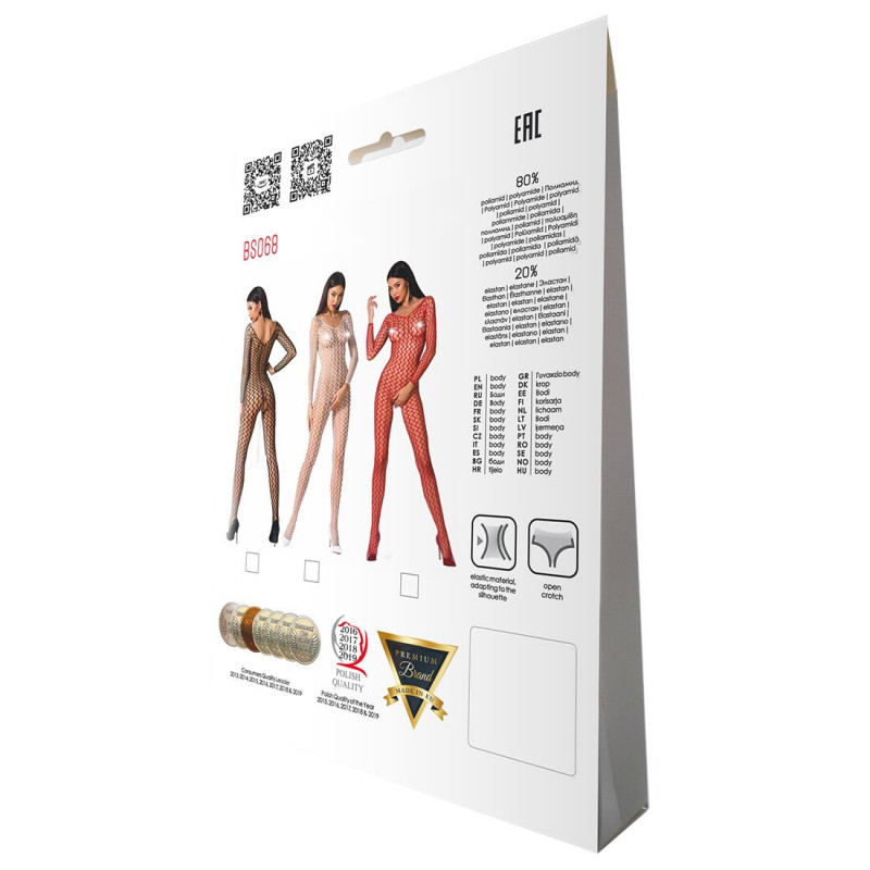 Упаковка бодістокінга Passion BS068 white, презентабельний вигляд