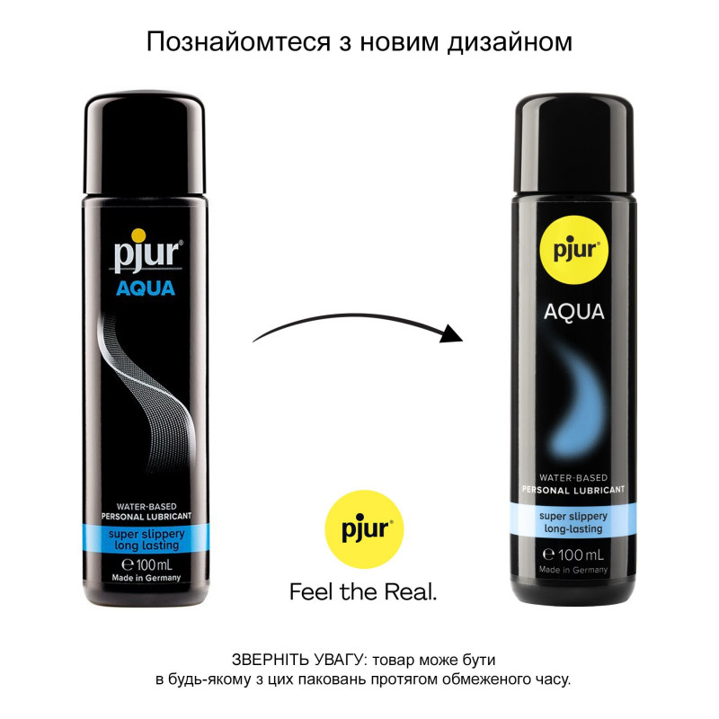 Текстура лубриканта pjur Aqua на водній основі, вигляд зблизька