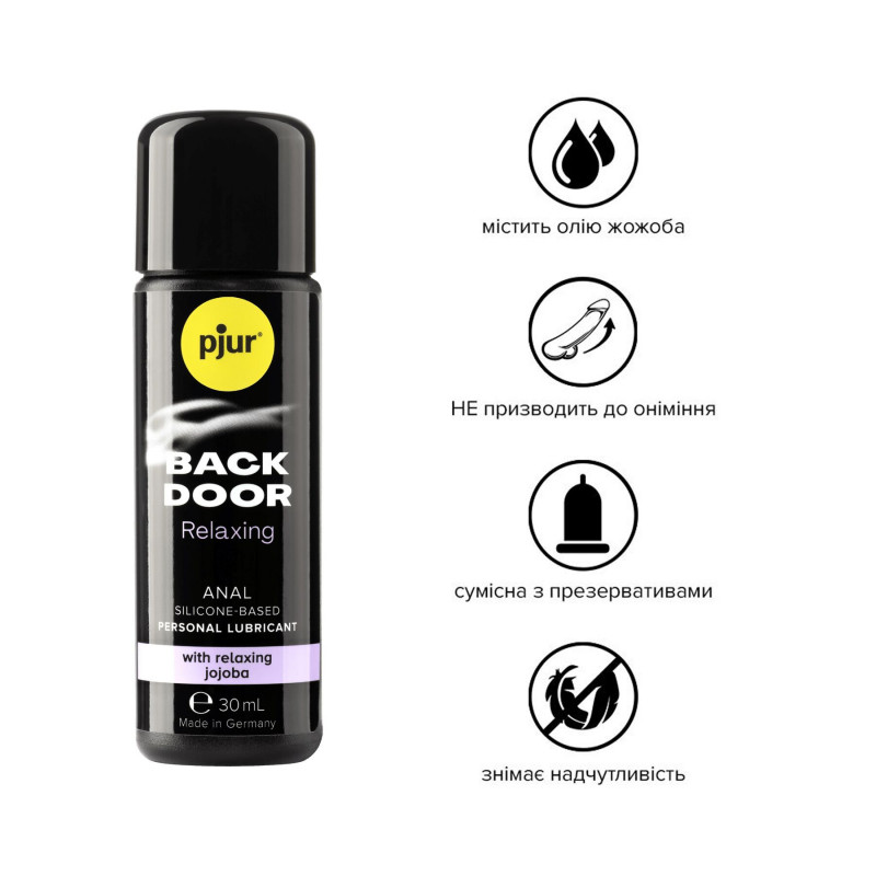 Детальний вигляд анальної змазки Pjur BACK DOOR Relaxing 30 мл, демонструє текстуру