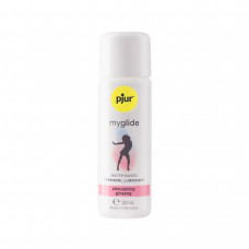 Збуджувальна змазка на водній основі Pjur myglide 30 мл з женьшенем, тепло+поколювання
